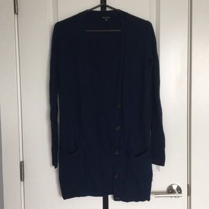 Theory dark blue/navy cardigan 100% cashmere